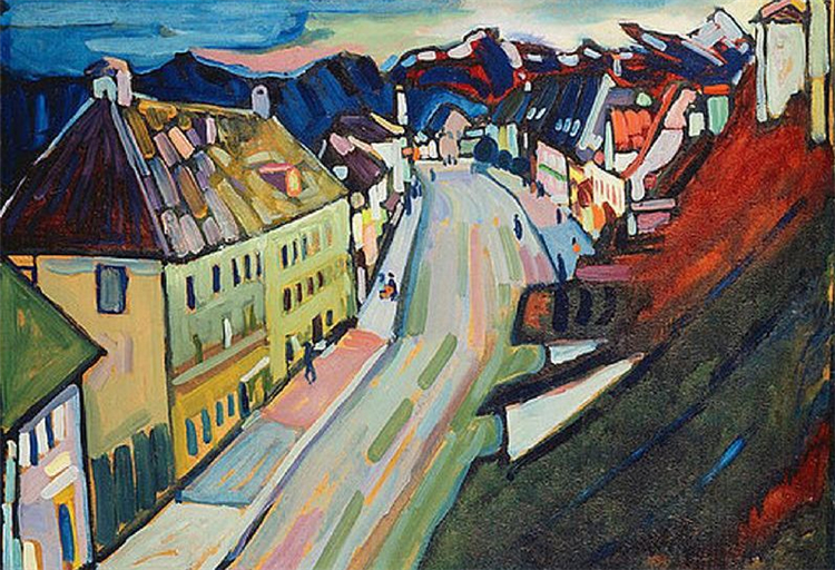 Murnau - Obermarkt 1908 Wassily Kandinsky Oil Painting